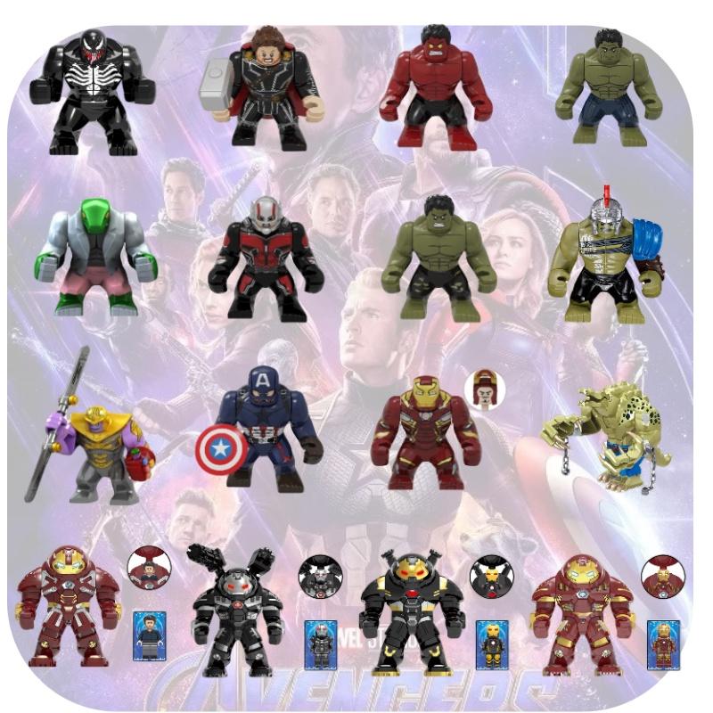 Marvel Avengers Superhero Building Block Set Pg Adult Collection Iron Man Hulk Thor Captain America Groot Abs Plastic 8cm Height