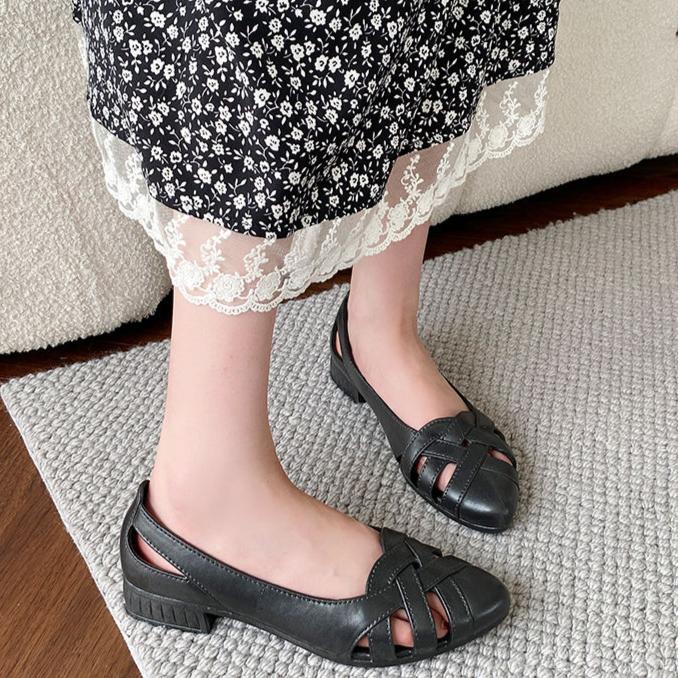 Zapatillas Baotou Moda Mujer Verano Hogar Antideslizantes Boca de Pez Sandalias de Cuña Mamá Zapatos de Mujer