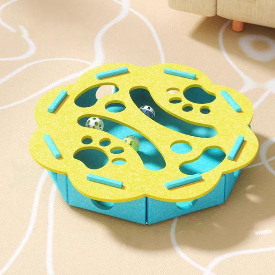 Cat Scratch Maze Toy Interactive Felt Maze Nail File Self-Play Maze Box with 3