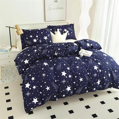 Three-piece Star Quilt Cover 3D Digital Printing Bedding Kit Japan