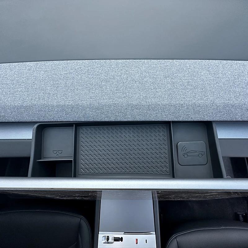 Dashboard Storage for Tesla Model Y Juniper 2025 Model 3+ Highland 2025 ETC Organizer Tray Behind Screen Glasses Tissue Holder