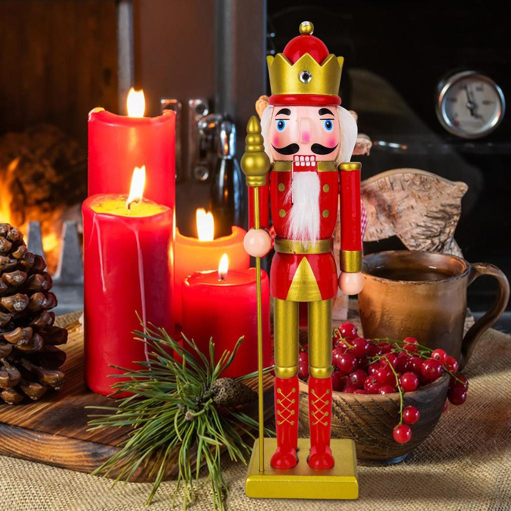 Christmas Decorations Nutcracker Ornaments Nutcracker Christmas Decor Festive Statue Party Supplies For Fireplace Shelf