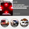 Cenipar Trailer Hitch Receiver Cover With 12 LEDs Red Brake Light With 2" Receiver For Towing Truck RV And SUV