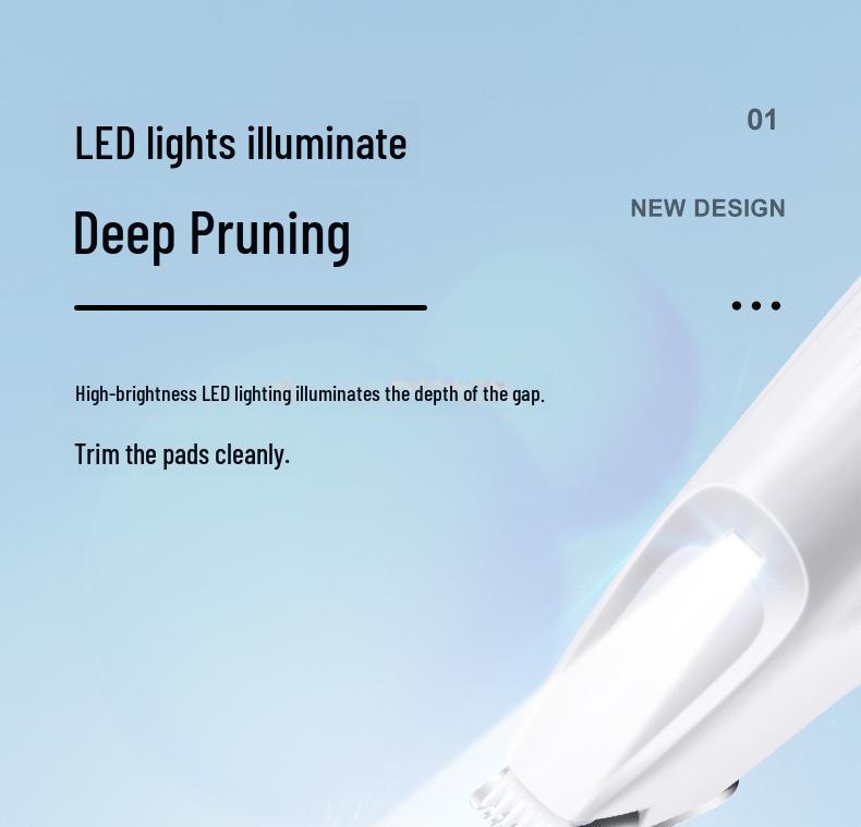 LED Pet Foot Hair Trimmer for Dogs and Cats
