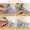 Elegante Kette Brosche Revers Anstecknadel Damen Hosen Taille Straffung Knopf Kleiderclip für Weite Hosen Röcke Ärmel Pullover