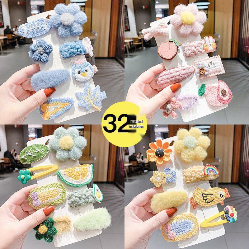 Autumn/Winter 2025 Lambswool Plush Hair Clip: Cute BB Clip Headwear for Women & Children