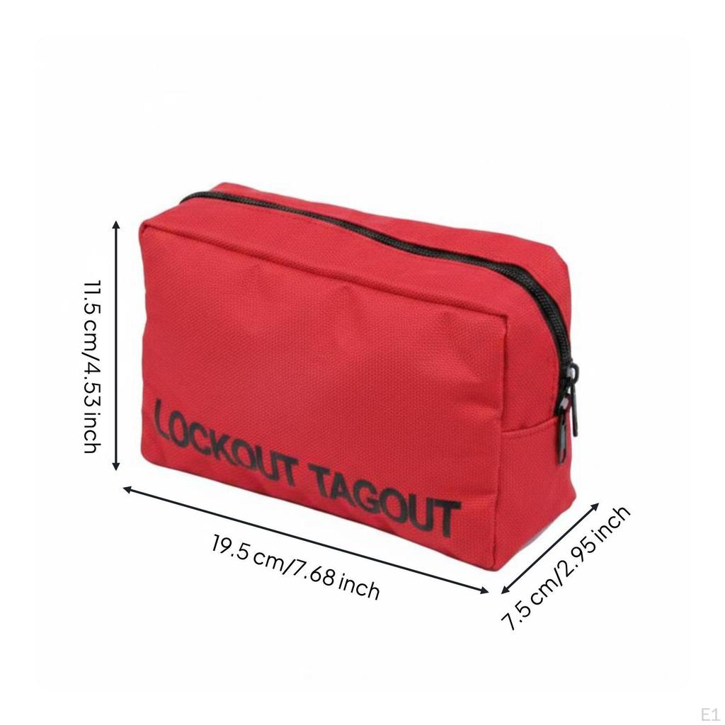 Lockout Tagout bag Red Storage Oxford Cloth Pouch