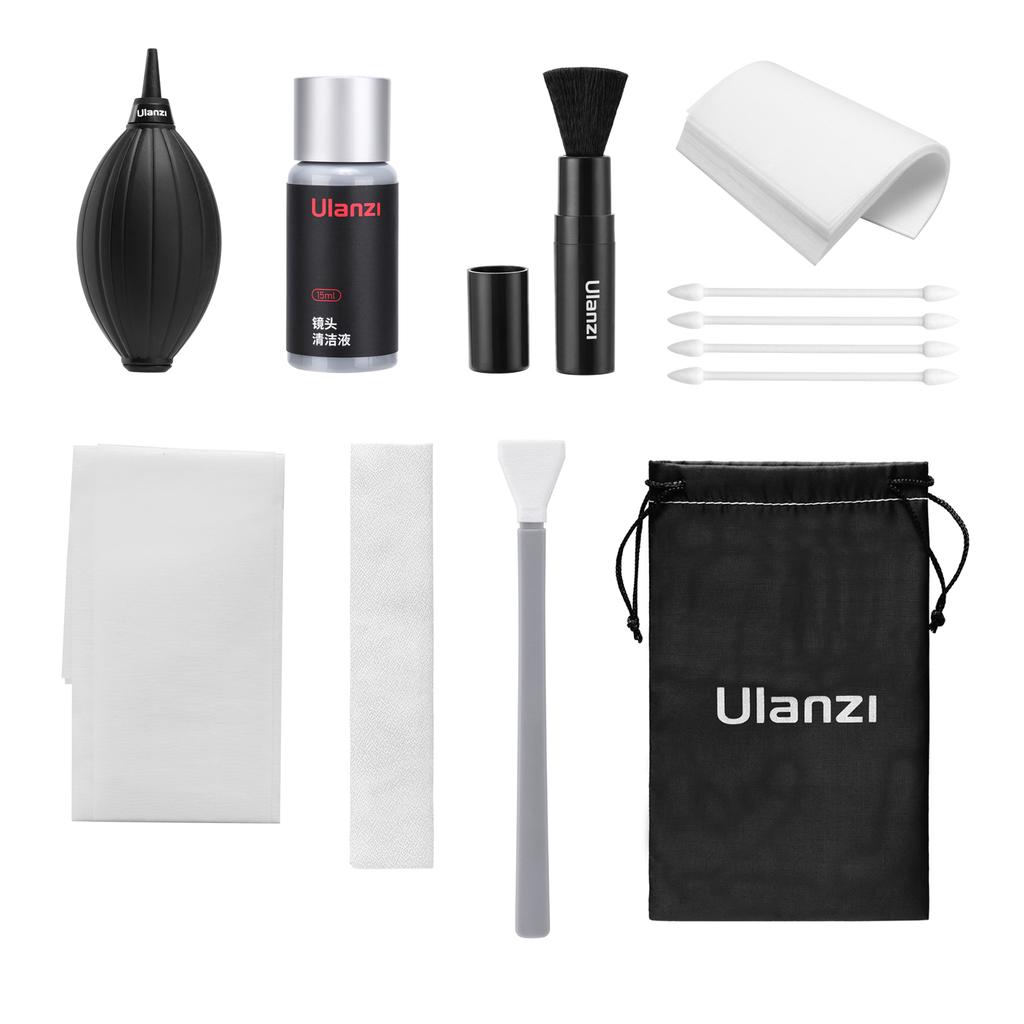 Ulanzi 9-in-1 Camera Cleaning Kit with 1 * Cleaning Brush + 1 * Silicone Air Blower + 1 * Sensor