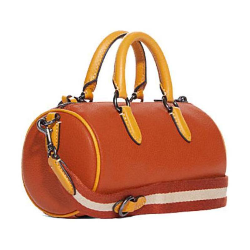 COACH Lacey zipper closure detachable shoulder strap cow leather handbag shoulder bag crossbody bag medium women's sunset color