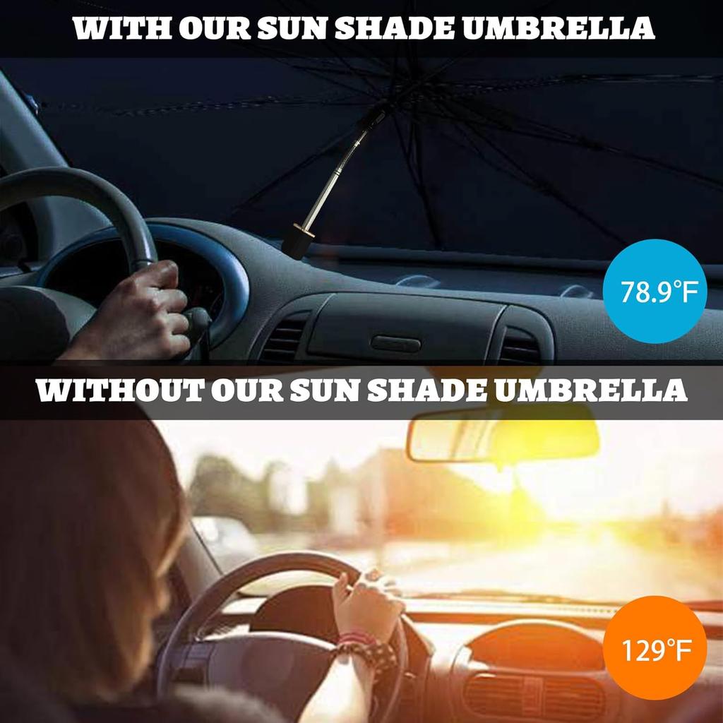 Windshield Sun Shade Umbrella, Portable Foldable, Spring Structure Wind Shield, Front Window Sunshade, Protect From Sun Rays Car Windshield,