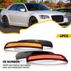 4PC Smoked Front Rear Side Marker LED Light Lamp For 2015-21 Chrysler 300 300C C