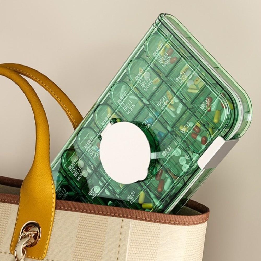 Large Capacity Pill Cutter Box Moisture Resistant Drug Dispensing Case  Elderly Medication