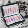 Fishing Lure Storage Bag, Waterproof Squid Jig Hook Organizer Zipper Bag, Foldable Fishing Tackle Hard Bait Protective