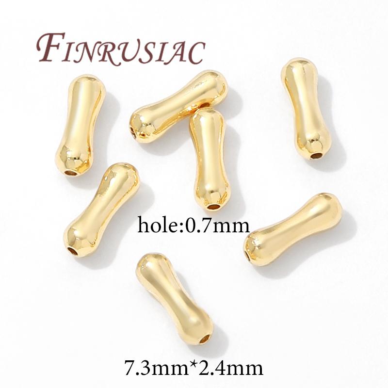 

7.3mm*2.4mm Beads 18K Gold Plated Spacer Beads Necklace/Bracelets Accessories,Separators For Beads,DIY Jewelry Making Supplies, 50 pcs