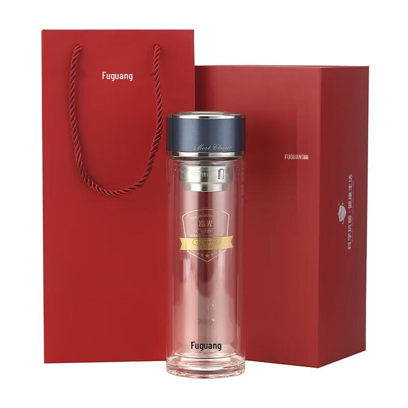 Fuguang Antibacterial Glass Tea Infuser Bottle 330ml