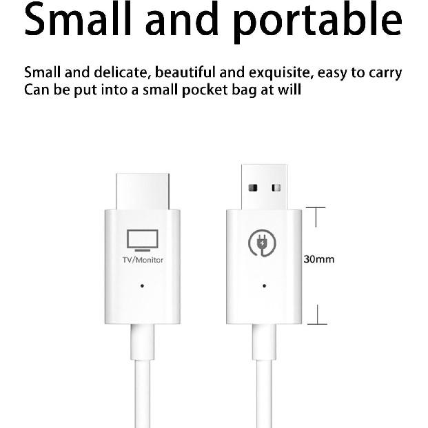 HD Receiver and Transmitter Kit - 1080P 4K Ultra Mode Dongle Adapter, Convenient 2-Cable Plug and Play Streaming Media for , Dongle, Labtop, PC