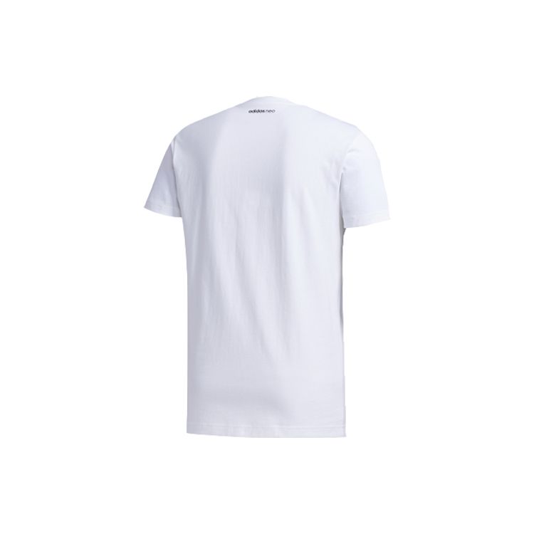 Adidas Neo Pure Color Short Sleeve Sports T-Shirt Men Tops White FP7295