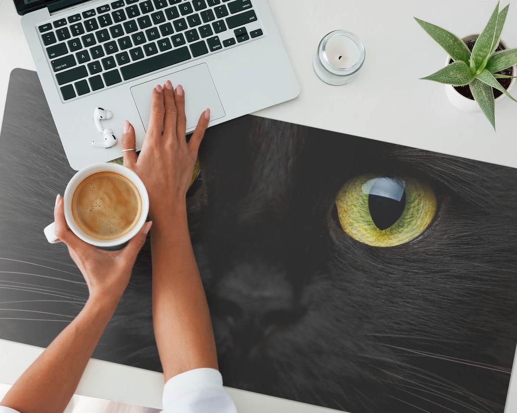 Anti-Slip Gaming Mouse Pad Cat Eyes Close Up 100x50 cm