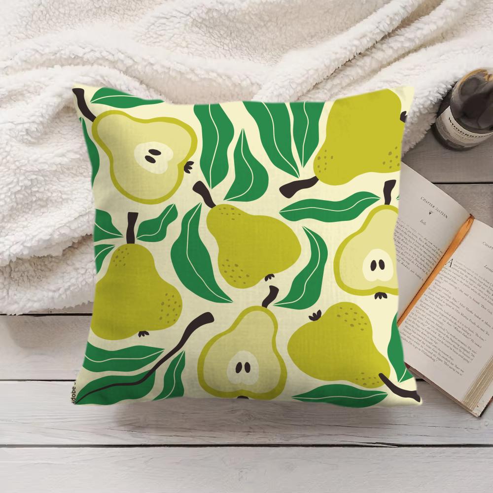 Fruit Cut Art Ins Simple Cushion Cover Silky Short Plush Invisible Zipper Dustproof Sofa Pillow Case For Home Decor