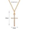 Cross-Border Hip Hop Zircon Cross Necklace - Punk Style Unisex Pendant Accessory