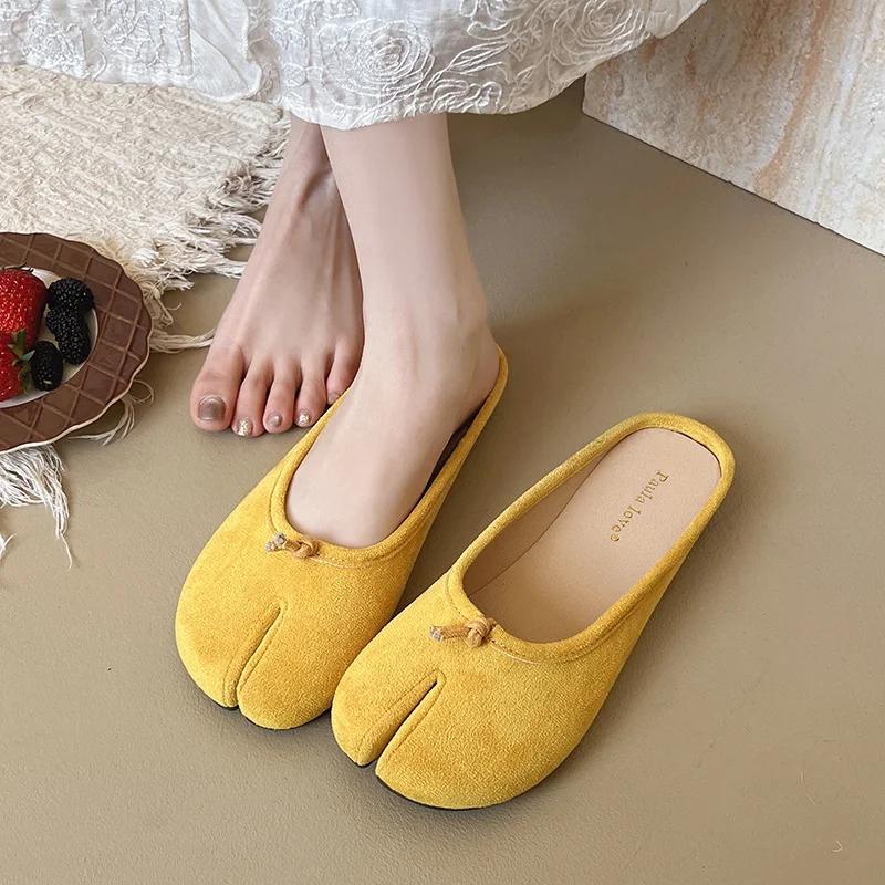 

Модные французские желтые балетки с круглым носком, женская обувь для улицы, весенне-осенние туфли на мягкой подошве 40 жёлтый