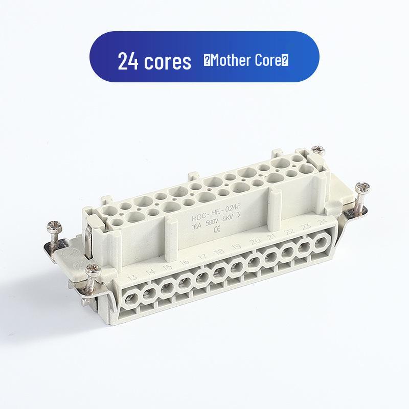 Heavy-Duty Rectangular Aviation Connector Plug & Socket: 6, 10, 16, 24, 32 Pin Options