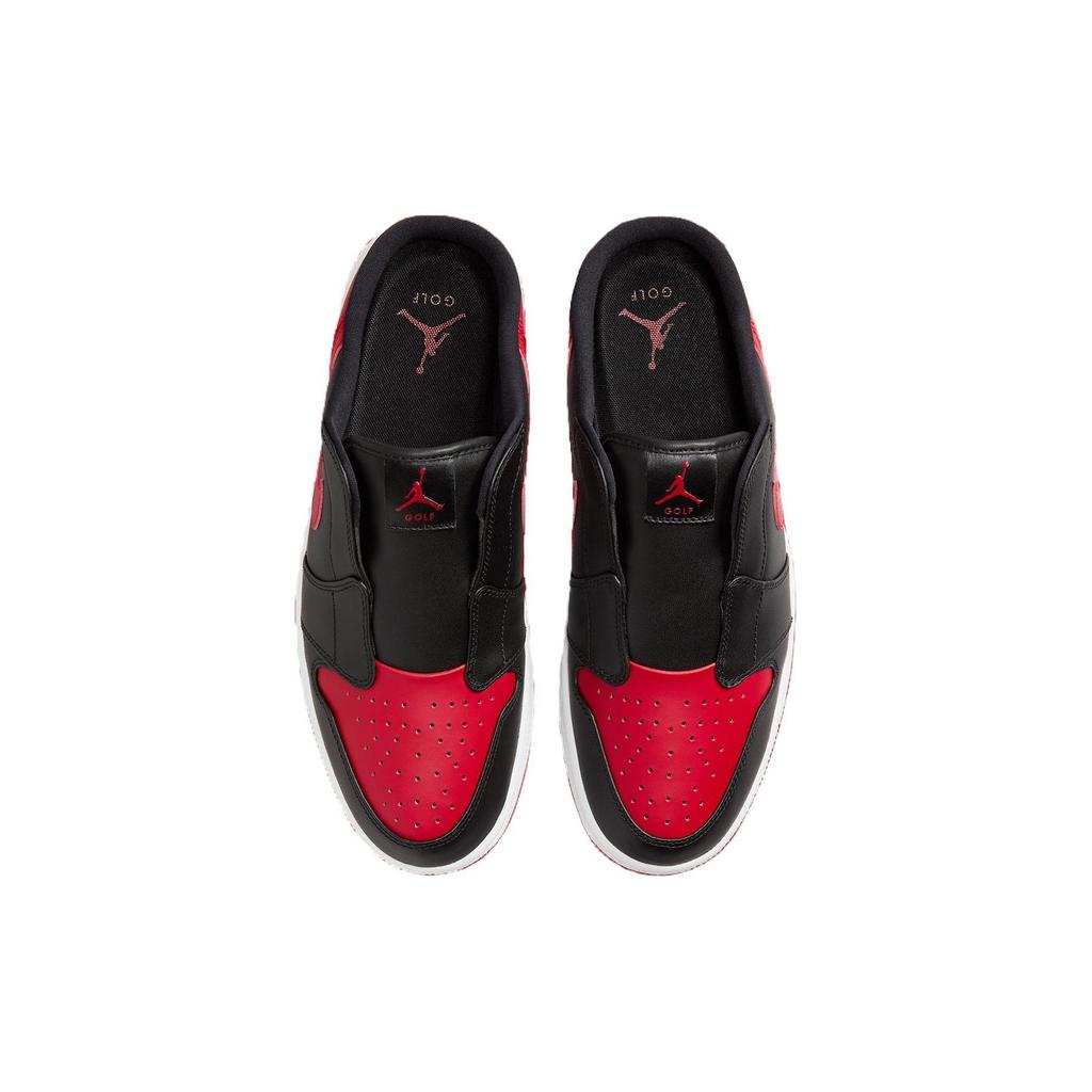 Air Jordan 1 Mule Golf Bred Unisex Sneakers Black White Varsity-Red FJ1214-001