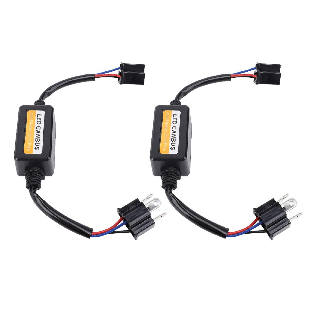 2ks H4 LED CANbus dekodér DC 9 až 16V Plug and Play Anti blikající LED dekodér s odporem světlometů