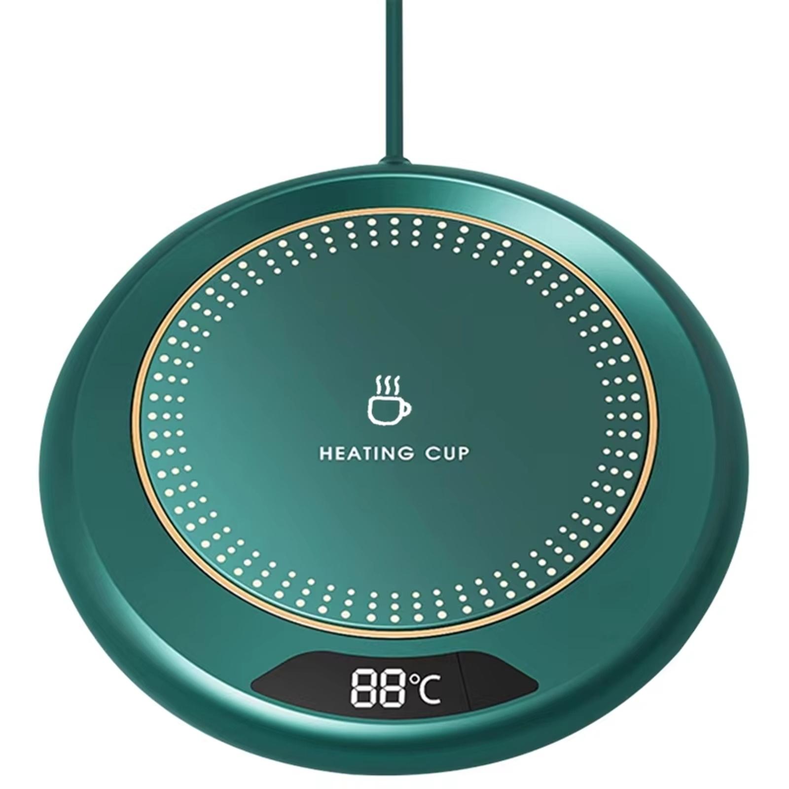 USB Smart Constant Temperature Cup Warmer Electric Heating Cup Pad for Home Creative Gift one size зелёный