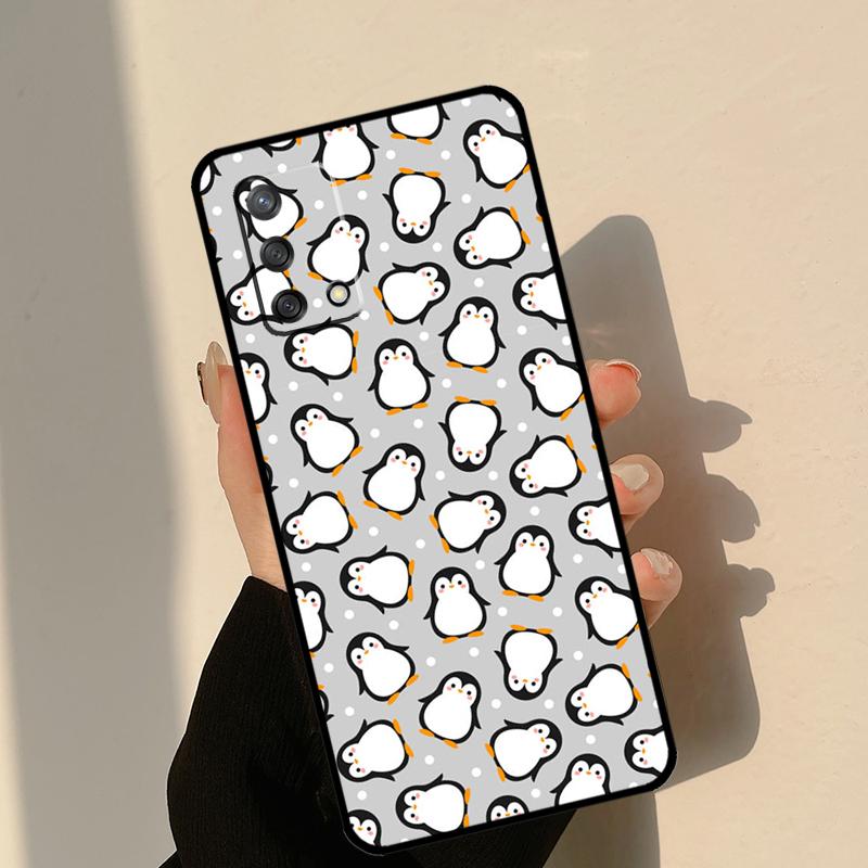 Cute Cartoon Penguin Case For Oppo A5 Pro A6 A16 A76 A96 A17 A57 A40 A60 A80 A98 A58 A78 A18 A38 A54 A74 A94 A15