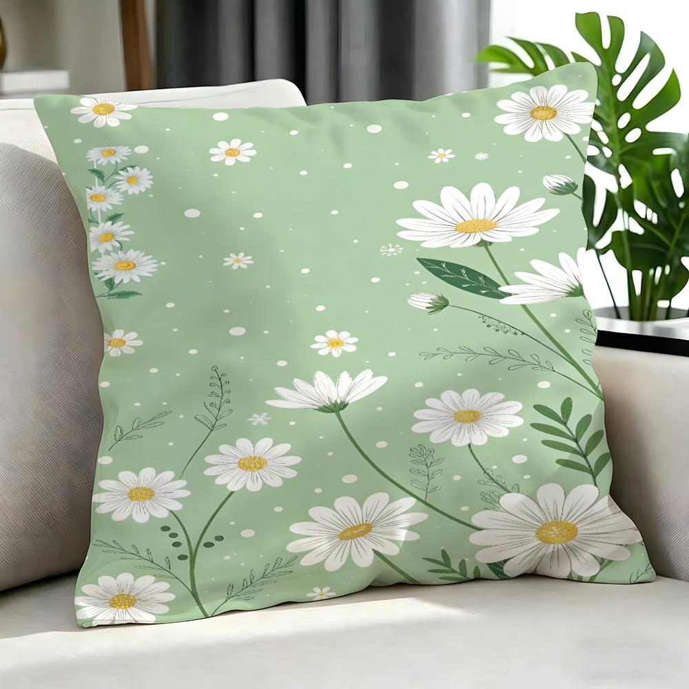 Art MMint green fresh backgrounded Cushion Cover Cushion Cover Set Pcs x x x Pillowcase Decorative Sofa Home Decor