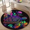 1pc Turtle Garden Office Round Area Rug, Indoor Mat Suitable ForOffice, Under Office Chairs Bedroom Living Room Home Decor, Room Deco  D096