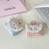 Multifunctional Earphone Storage Bag Plaid Earphone Mini Pouch Headphone Case  Daily Use