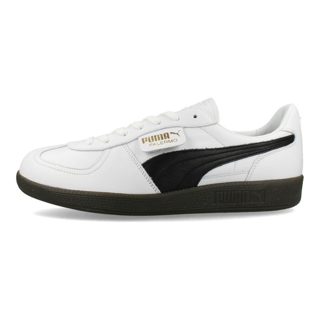 Puma Palermo Lth Mij Comfortable Minimalist Low-Top Sneakers Unisex Sneakers White Black 402384-02