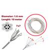 EWR5473-1 Window Regulator Repair Cable Steel Wire Rope 7x7 Diameter: 1.6 Mm Length : 10 Meter for Car Window Regulator