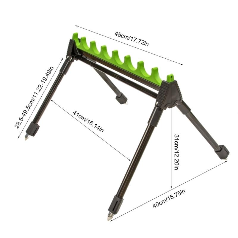 8 Holes Fishing Rod Holder Bracket Telescopic Ground Plug Holder Fishing Rod Rest Head Bracket Easy To Install