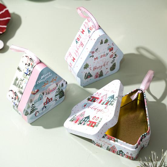 1/6 ks Vánoční krabička na cukroví Úložná nádoba se šňůrkou Snadné zavěšení Organizér na šperky Dekorace na vánoční stromeček