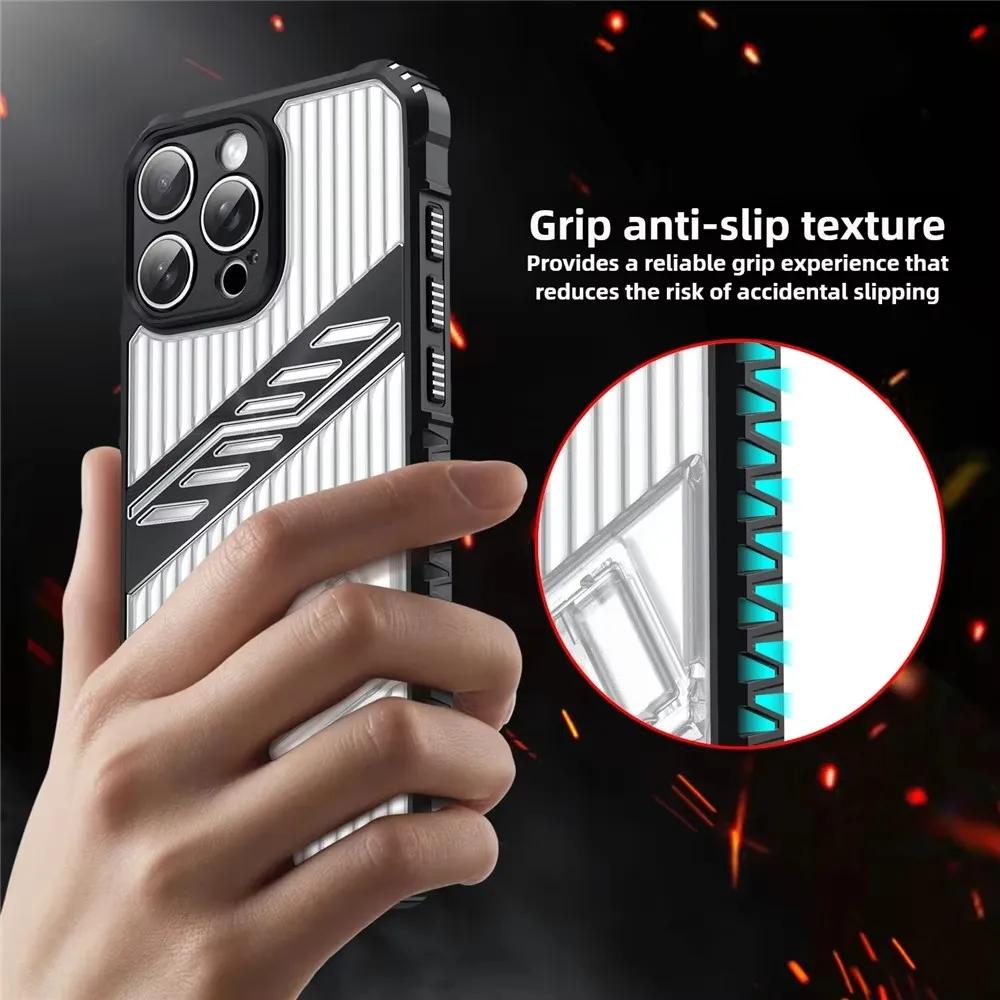 Armor Matte Phone Case For iPhone 16 13 15 11 14 12 Pro Max Shockproof Cover For iPhone 14 15 16 Plus Phone Accessories Fundas