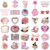 30PCS Cute Peach Sticker Phone Luggage Skateboard Laptop Harajuku Wall Room Cool Aesthetic Fashion Bar Living Stickers