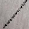 Pulseira Borboleta de Ágata Negra: Joias de Fada Gótica com Pedras Preciosas Naturais
