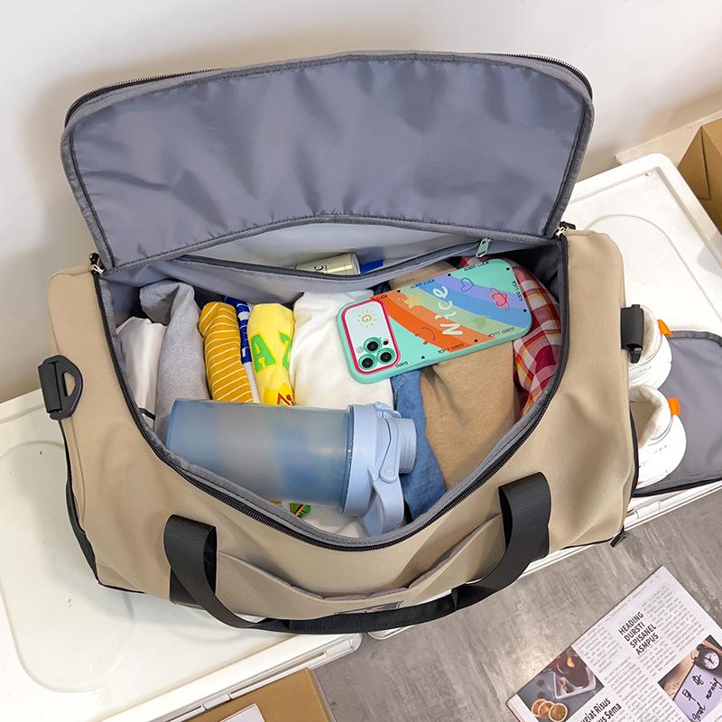 Geniş Unisex Seyahat Çantası: Su Geçirmez, Çok Bölmeli Ayakkabı Saklama, Kore Tarzı Spor & Fitness El Çantası