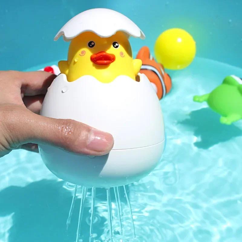 Baby Bathing Toy Bathroom Sprinkling Shower Cute Cartoon Duck Penguin Egg Swimming Water Toy Water Spray Sprinkler Bath Toy