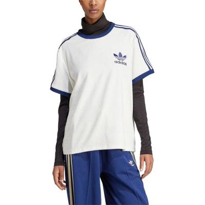 Originals Damen Frottee 3-Streifen T-Shirt Weiß IT9842
