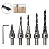 Set of 5 Three Pointed Woodworking Counterbore Drill Bits 36mm Screw Chamfering for Clean and Precise Woodworking Holes