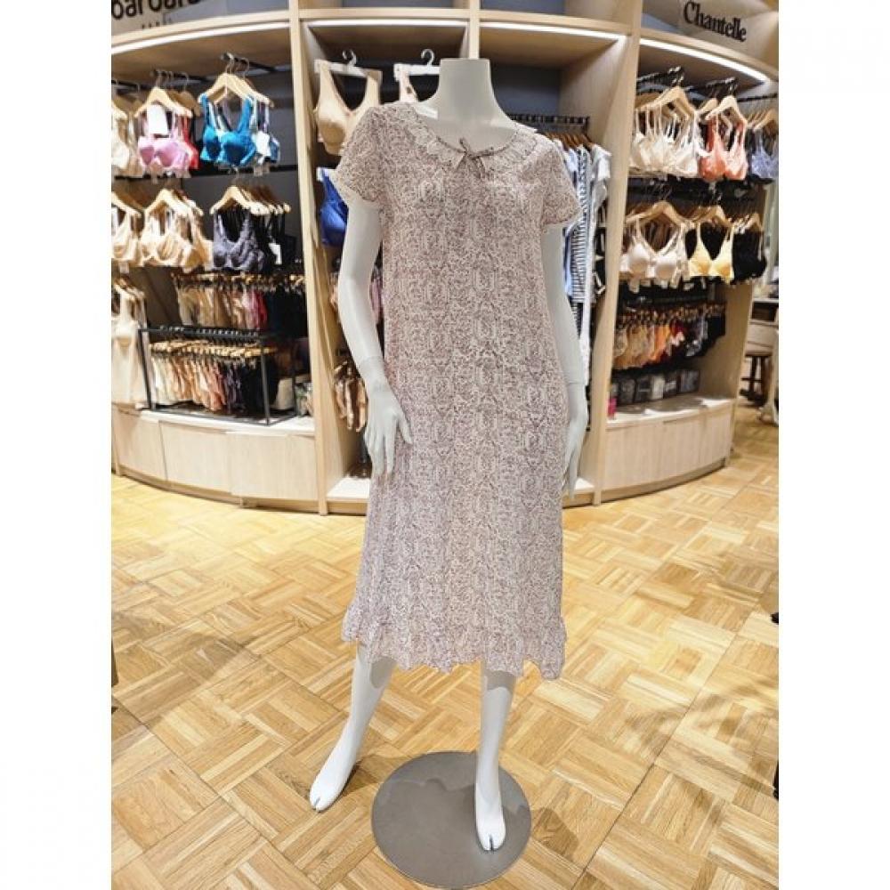 Barbara 2color Crepe Women S Short Sleeve dreSS Agw4601 navy/95