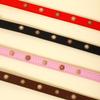 Carefully Selected PU Leather Pet Collar with Pearlescent Rivets and Gold Buckle for Small Dogs Like Teddy and Pomeranian