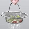 2/4PCS Stainless Steel Kitchen Sink Filter Kitchen Garbage Food Residue Dishsink Filter With Handle Metal Sink Strainer