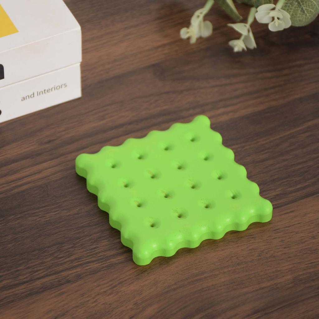 Natural Wood Coasters Heat Resistant Cup Mats for Kitchen Table Creative Biscuit Design Drink Holder Rustic Home Decor