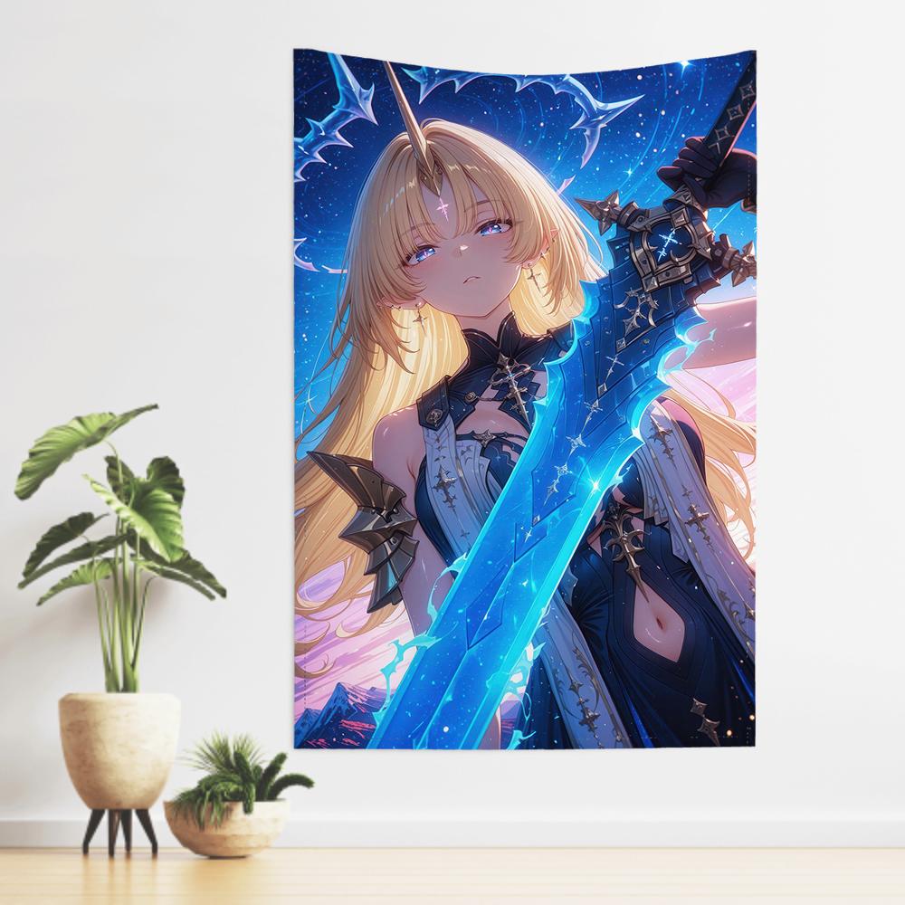 Fleurdelys Anime Game WWuthering Waves Tapestry Room Decor Wall Cloth Party Hanging Background Room Decor Baby Room