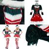 Festive Short Sleeve Santa's Helper Costume With Soft Touch Velvet Material